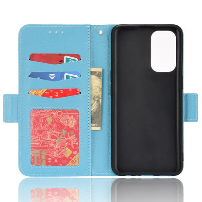 PU Leather + TPU Phone Case Stand Wallet Function Litchi Texture Shell for Oppo Reno5 4G/5G/Reno5 K/Find X3 Lite