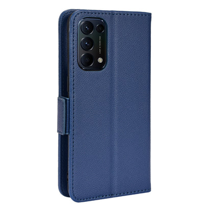 PU Leather + TPU Phone Case Stand Wallet Function Litchi Texture Shell for Oppo Reno5 4G/5G/Reno5 K/Find X3 Lite