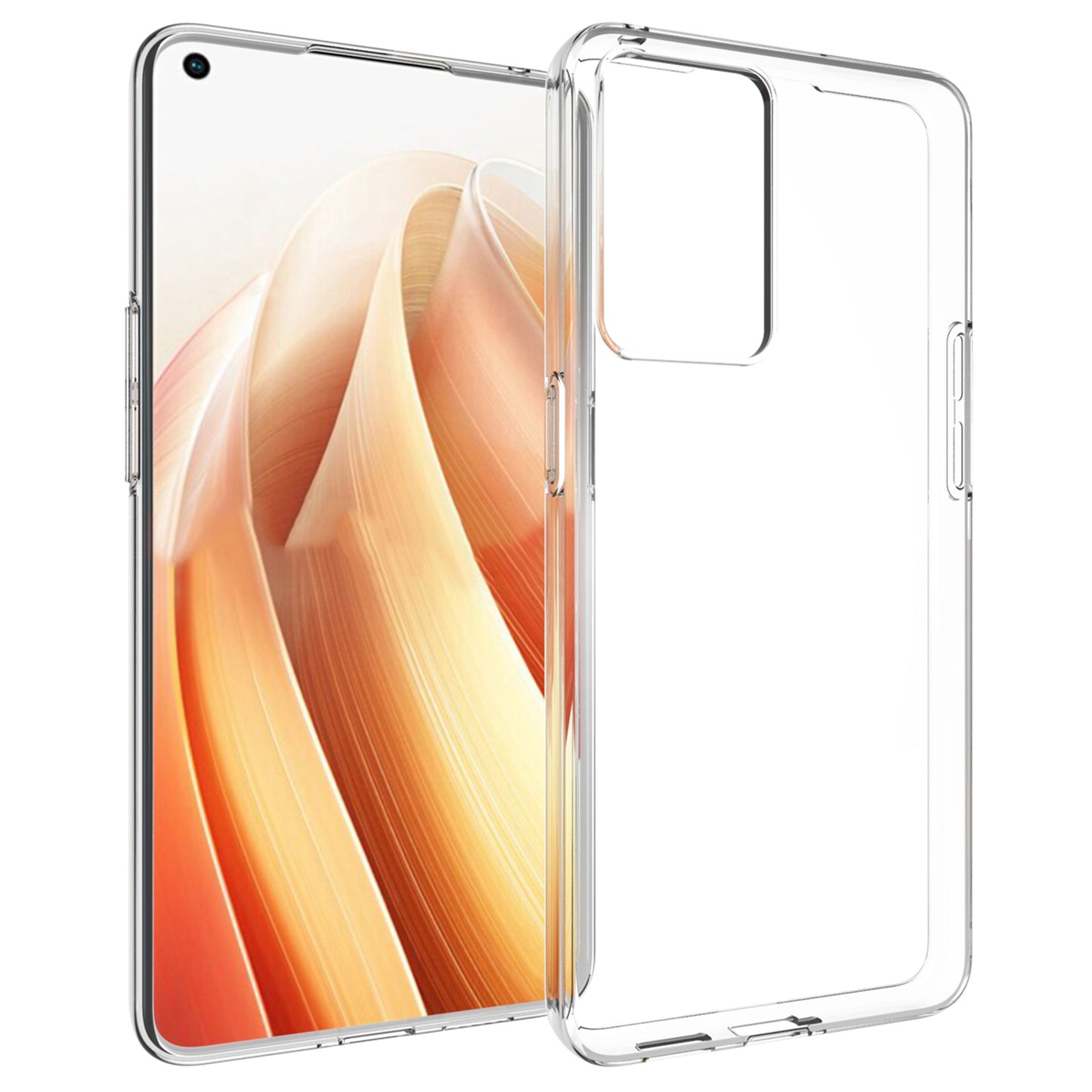 10Pcs/Pack Clear Soft TPU Inner Watermark-resistant Anti-scratch Phone Back Cover Case for Oppo Reno7 Pro 5G