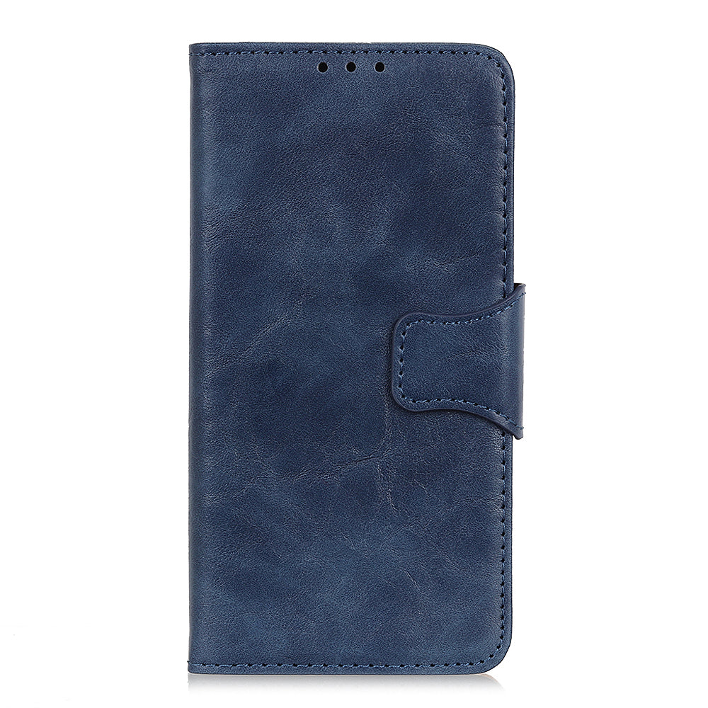 Scratch-resistant Drop-proof Crazy Horse Texture Split Leather + TPU Phone Cover Stand Case with Wallet for Oppo Reno7 5G (China)