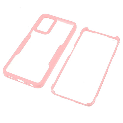 Drop-proof Well-protected PET Screen Protector + Acrylic Back Panel + TPU Frame Case for Oppo A16/A16S/A55 5G/A54 4G/A54s