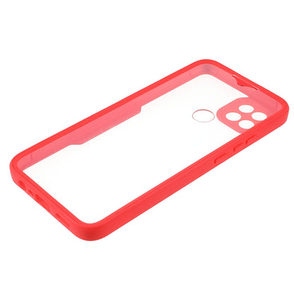 PET Screen Protector + Acrylic + TPU 360-degree Protection Anti-fall Mobile Phone Cover for Oppo A15/A15s