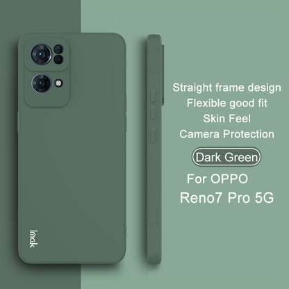 IMAK UC-4 Series Straight Frame Design Solid Color Soft TPU Mobile Phone Case for Oppo Reno7 Pro 5G