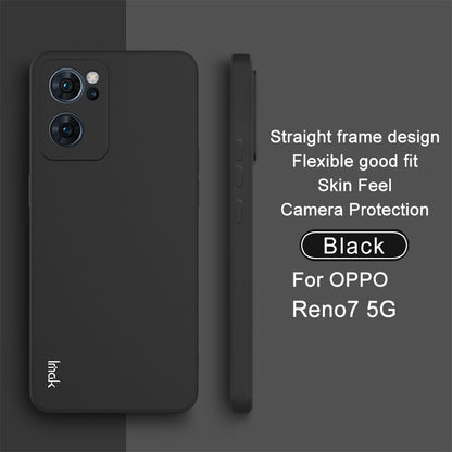 IMAK UC-4 Series Solid Color Drop-proof Straight Frame Design Soft TPU Mobile Phone Case Shell for Oppo Reno7 5G (China)