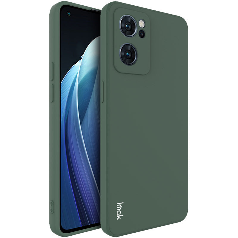 IMAK UC-4 Series Solid Color Drop-proof Straight Frame Design Soft TPU Mobile Phone Case Shell for Oppo Reno7 5G (China)