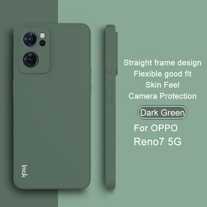 IMAK UC-4 Series Solid Color Drop-proof Straight Frame Design Soft TPU Mobile Phone Case Shell for Oppo Reno7 5G (China)