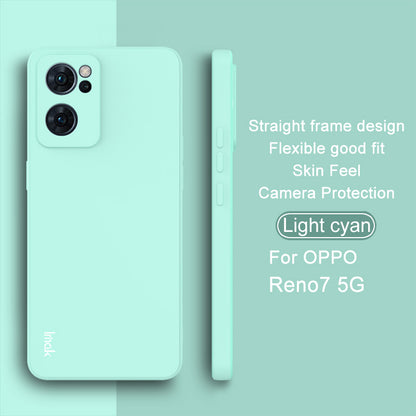 IMAK UC-4 Series Solid Color Drop-proof Straight Frame Design Soft TPU Mobile Phone Case Shell for Oppo Reno7 5G (China)