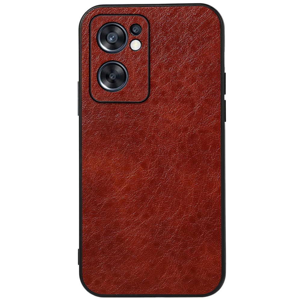 Stylish Crazy Horse Texture PU Leather Coated TPU + PC Case Non-slip Phone Case for Oppo Reno7 SE 5G