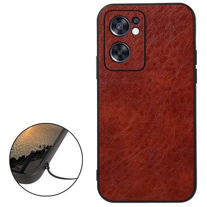 Stylish Crazy Horse Texture PU Leather Coated TPU + PC Case Non-slip Phone Case for Oppo Reno7 SE 5G