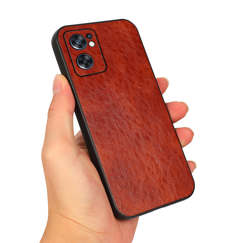 Stylish Crazy Horse Texture PU Leather Coated TPU + PC Case Non-slip Phone Case for Oppo Reno7 SE 5G