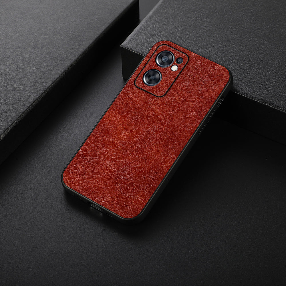 Stylish Crazy Horse Texture PU Leather Coated TPU + PC Case Non-slip Phone Case for Oppo Reno7 SE 5G