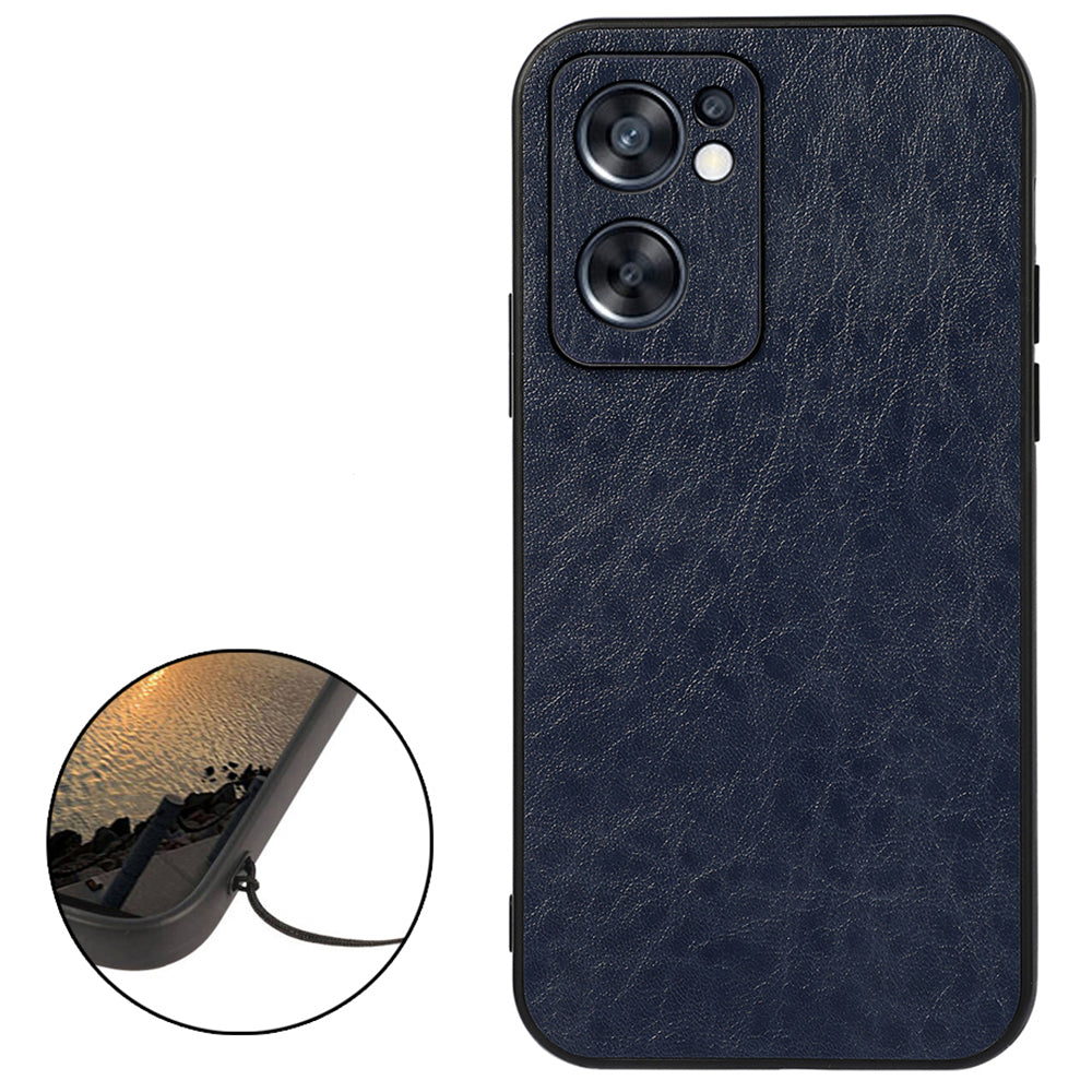 Stylish Crazy Horse Texture PU Leather Coated TPU + PC Case Non-slip Phone Case for Oppo Reno7 SE 5G