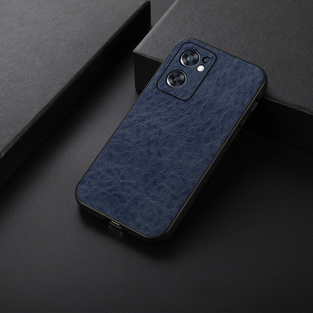 Stylish Crazy Horse Texture PU Leather Coated TPU + PC Case Non-slip Phone Case for Oppo Reno7 SE 5G