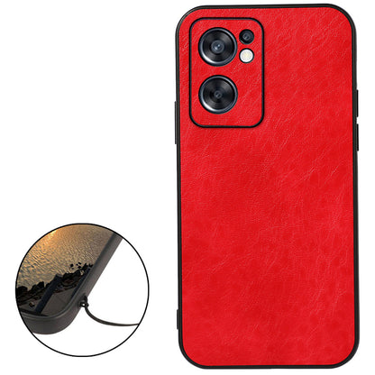 Stylish Crazy Horse Texture PU Leather Coated TPU + PC Case Non-slip Phone Case for Oppo Reno7 SE 5G