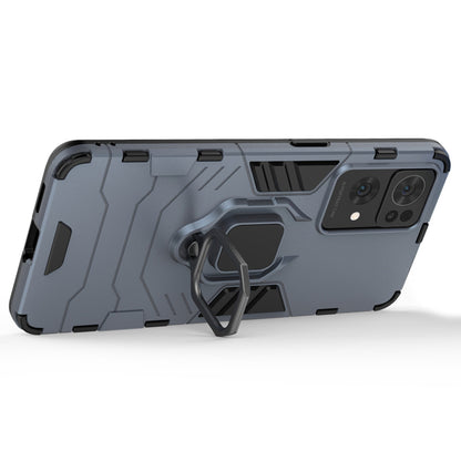 Hybrid Hard PC Soft TPU Bumper Drop Protection Anti-Fall Cover with Ring Holder Kickstand for Oppo Reno7 Pro 5G