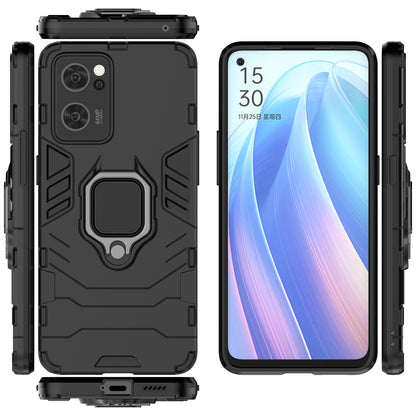 Ring Kickstand Hybrid Hard PC Soft TPU Protective Dual Layer Shockproof Case for Oppo Reno7 5G (China)