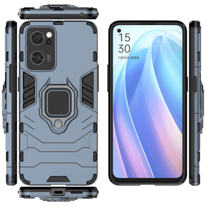 Ring Kickstand Hybrid Hard PC Soft TPU Protective Dual Layer Shockproof Case for Oppo Reno7 5G (China)