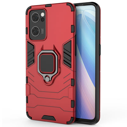 Ring Kickstand Hybrid Hard PC Soft TPU Protective Dual Layer Shockproof Case for Oppo Reno7 5G (China)