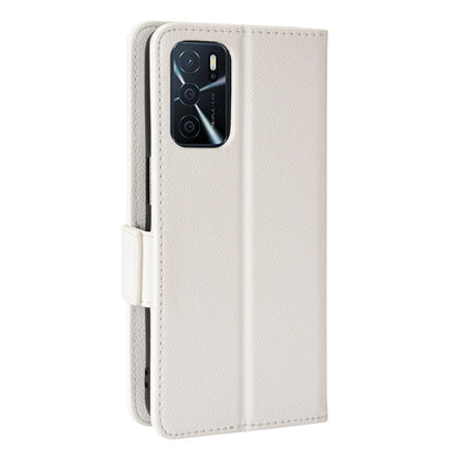 Stand Magnetic Closure Litchi Texture PU Leather Wallet Case Shockproof TPU Flip Cover for Oppo A54s / A16s / A16 / A54 4G / A55 4G/5G / A53s 5G