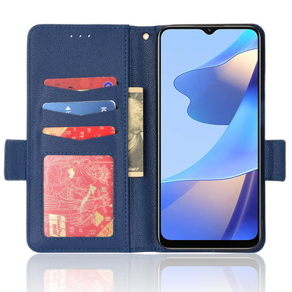 Stand Magnetic Closure Litchi Texture PU Leather Wallet Case Shockproof TPU Flip Cover for Oppo A54s / A16s / A16 / A54 4G / A55 4G/5G / A53s 5G