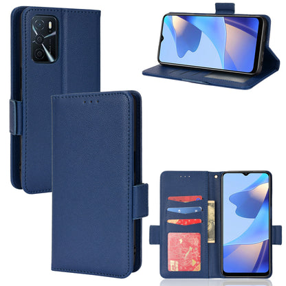 Stand Magnetic Closure Litchi Texture PU Leather Wallet Case Shockproof TPU Flip Cover for Oppo A54s / A16s / A16 / A54 4G / A55 4G/5G / A53s 5G