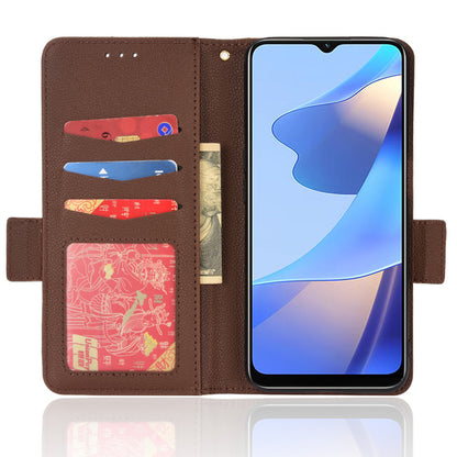 Stand Magnetic Closure Litchi Texture PU Leather Wallet Case Shockproof TPU Flip Cover for Oppo A54s / A16s / A16 / A54 4G / A55 4G/5G / A53s 5G