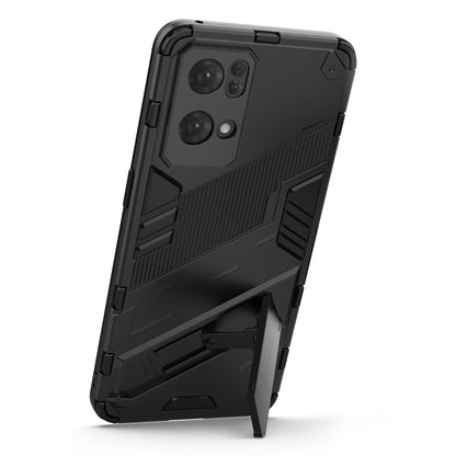 Scratch Resistant Hard PC Shockproof Anti-Drop TPU Protective Cover with Kickstand for Oppo Reno7 Pro 5G