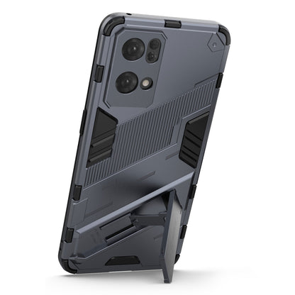 Scratch Resistant Hard PC Shockproof Anti-Drop TPU Protective Cover with Kickstand for Oppo Reno7 Pro 5G