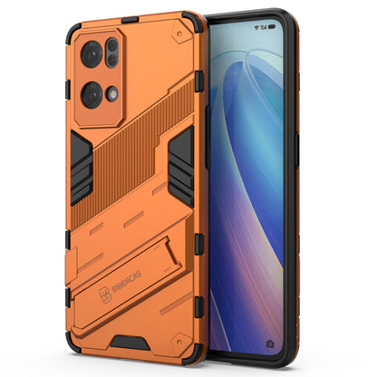 Scratch Resistant Hard PC Shockproof Anti-Drop TPU Protective Cover with Kickstand for Oppo Reno7 Pro 5G