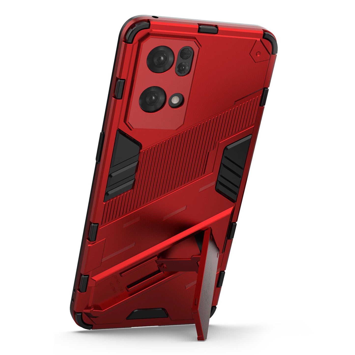 Scratch Resistant Hard PC Shockproof Anti-Drop TPU Protective Cover with Kickstand for Oppo Reno7 Pro 5G