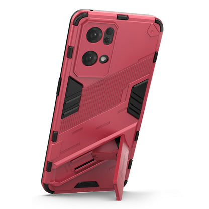 Scratch Resistant Hard PC Shockproof Anti-Drop TPU Protective Cover with Kickstand for Oppo Reno7 Pro 5G