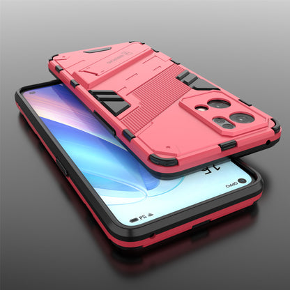 Scratch Resistant Hard PC Shockproof Anti-Drop TPU Protective Cover with Kickstand for Oppo Reno7 Pro 5G