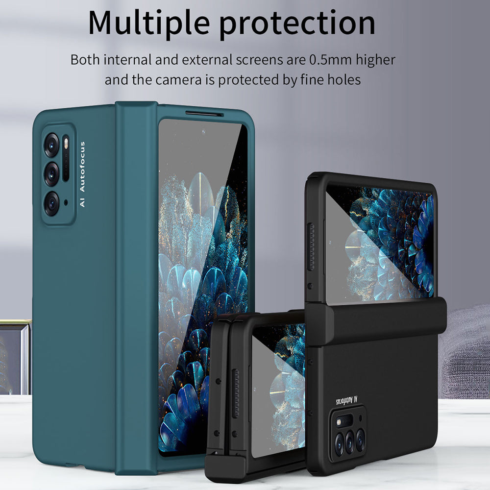 Glass Screen Protector Side Hinge Design Full Covering Hard PC Folding Case Phone Shell for Oppo Find N