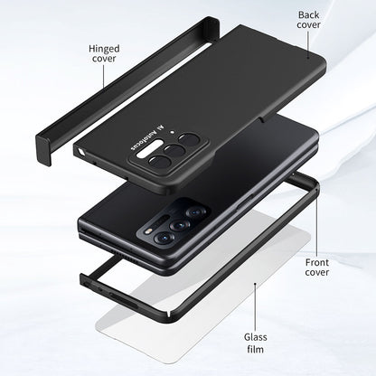 Glass Screen Protector Side Hinge Design Full Covering Hard PC Folding Case Phone Shell for Oppo Find N