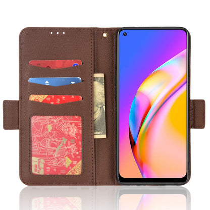 Well-protected Litchi Texture PU Leather Protective Cover Stand Wallet Phone Case for Oppo F19 Pro+ 5G/A94 5G/A95 5G/Reno5 Z