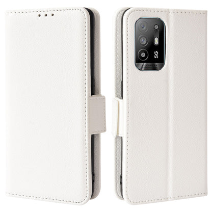 Well-protected Litchi Texture PU Leather Protective Cover Stand Wallet Phone Case for Oppo F19 Pro+ 5G/A94 5G/A95 5G/Reno5 Z