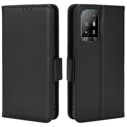 Well-protected Litchi Texture PU Leather Protective Cover Stand Wallet Phone Case for Oppo F19 Pro+ 5G/A94 5G/A95 5G/Reno5 Z