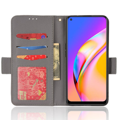 Well-protected Litchi Texture PU Leather Protective Cover Stand Wallet Phone Case for Oppo F19 Pro+ 5G/A94 5G/A95 5G/Reno5 Z