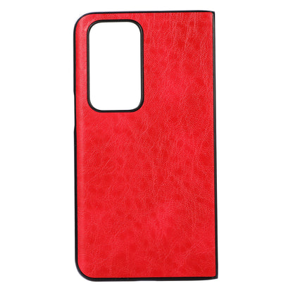 Crazy Horse Texture Mobile Phone Case PU Leather Coated PC Hybrid Phone Cover for Oppo Find N