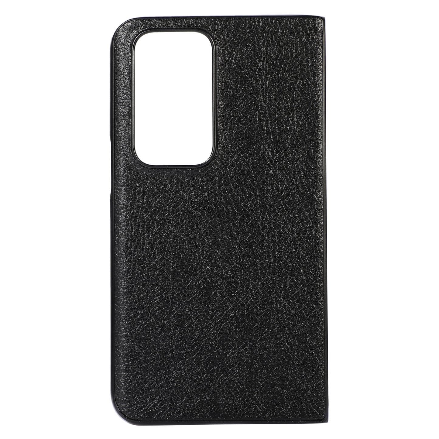 Litchi Texture Mobile Phone Case PU Leather Coated PC Hybrid Phone Cover for Oppo Find N