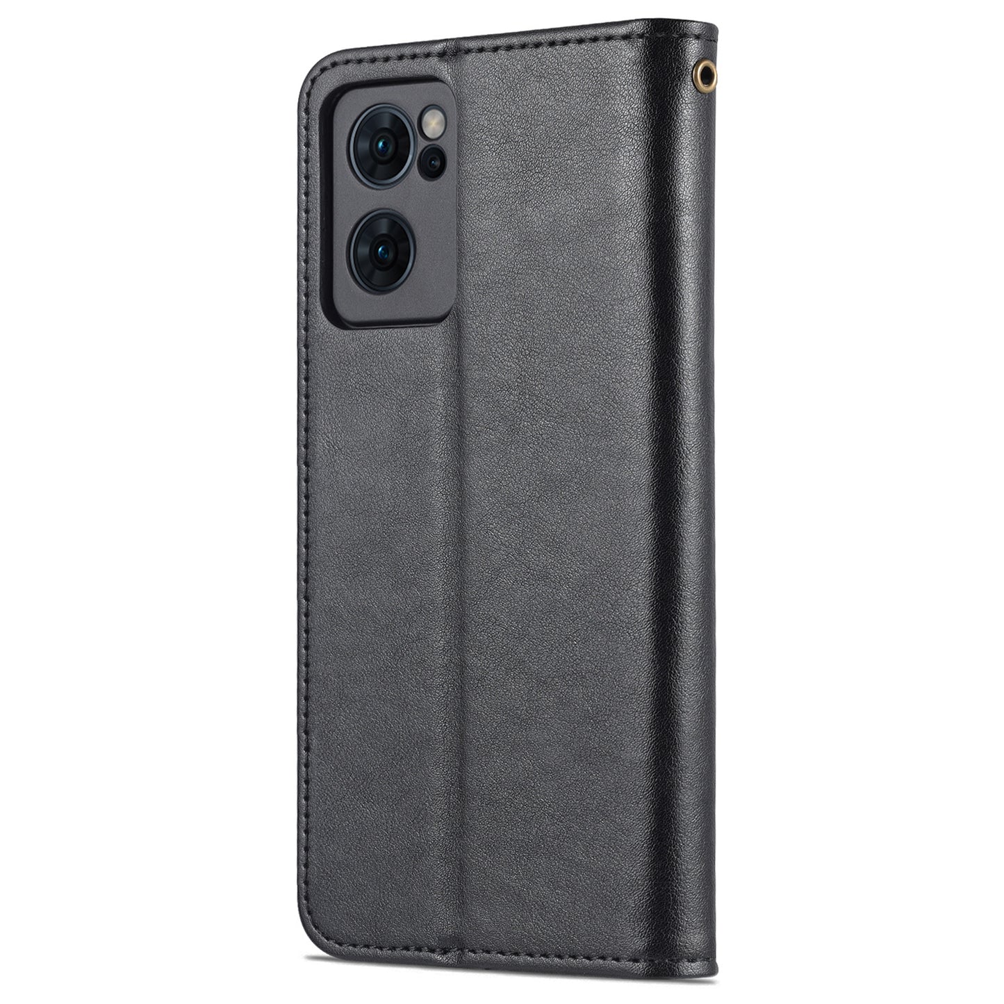 AZNS Textured PU Leather Flip Folio Book Stand Phone Case TPU Shockproof Folio Cover with Wallet for Oppo Reno7 SE 5G