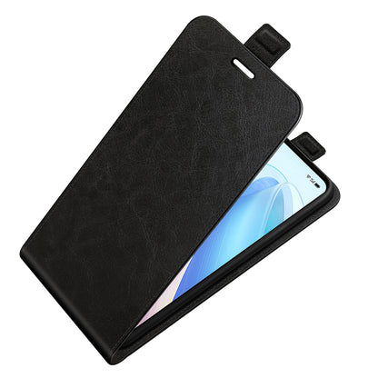 For Oppo Reno7 SE 5G Crazy Horse Texture PU Leather Card Slot Case Magnetic Closure Vertical Flip TPU Inner Shell