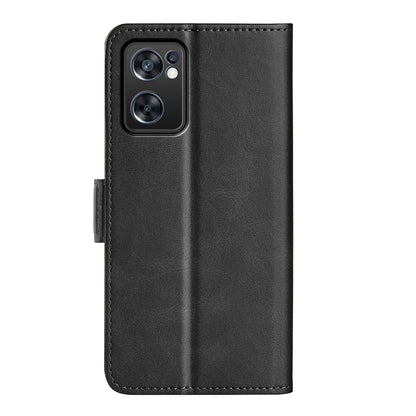 Textured PU Leather Cover for Oppo Reno7 SE 5G Case, Stand Magnetic Closure Shockproof TPU Inner Shell with Wallet