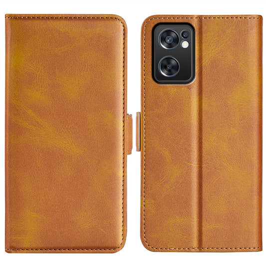 Textured PU Leather Cover for Oppo Reno7 SE 5G Case, Stand Magnetic Closure Shockproof TPU Inner Shell with Wallet