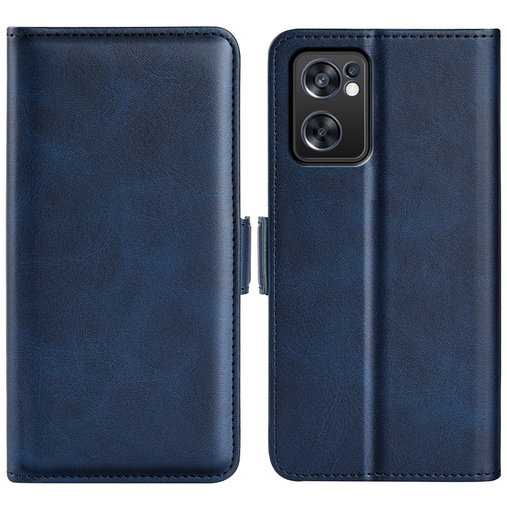 Textured PU Leather Cover for Oppo Reno7 SE 5G Case, Stand Magnetic Closure Shockproof TPU Inner Shell with Wallet