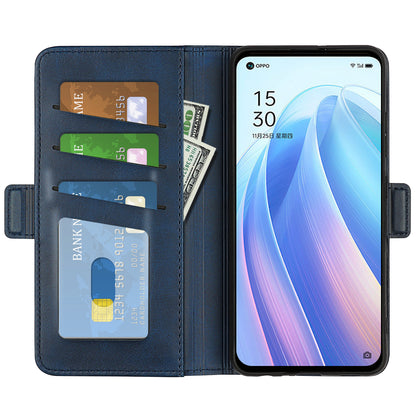 Textured PU Leather Cover for Oppo Reno7 SE 5G Case, Stand Magnetic Closure Shockproof TPU Inner Shell with Wallet