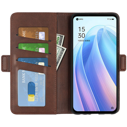 Textured PU Leather Cover for Oppo Reno7 SE 5G Case, Stand Magnetic Closure Shockproof TPU Inner Shell with Wallet