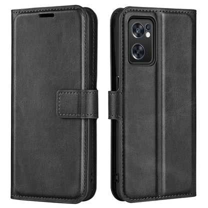 Texture PU Leather Wallet Cover for Oppo Reno7 SE 5G Case, Stand Function Magnetic Closure TPU Inner Shell