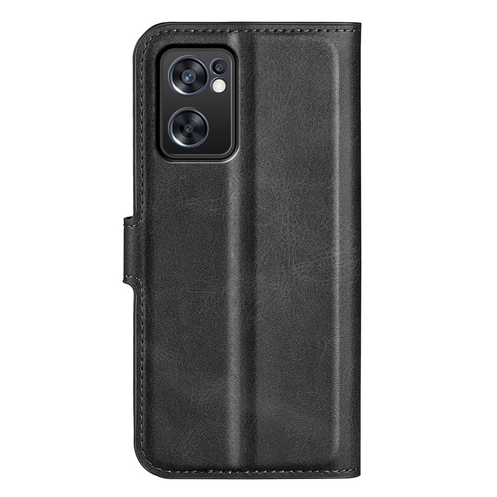 Texture PU Leather Wallet Cover for Oppo Reno7 SE 5G Case, Stand Function Magnetic Closure TPU Inner Shell