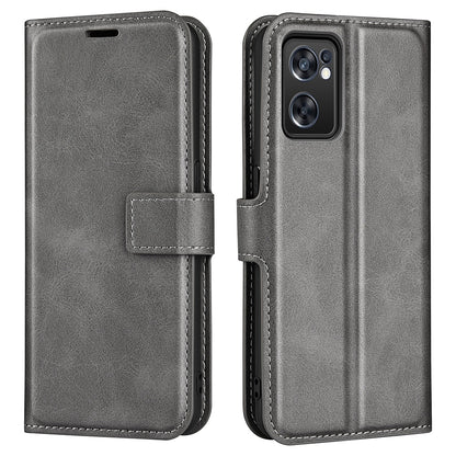 Texture PU Leather Wallet Cover for Oppo Reno7 SE 5G Case, Stand Function Magnetic Closure TPU Inner Shell